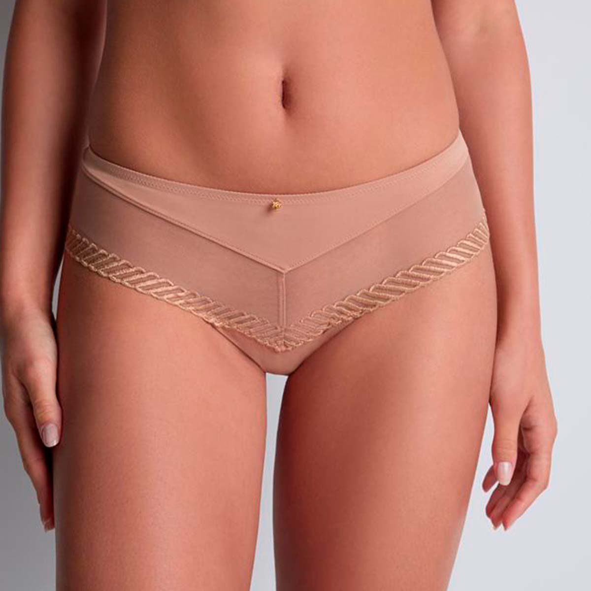 Aubade Sheer Emotion Cheeky hipster slip, beige