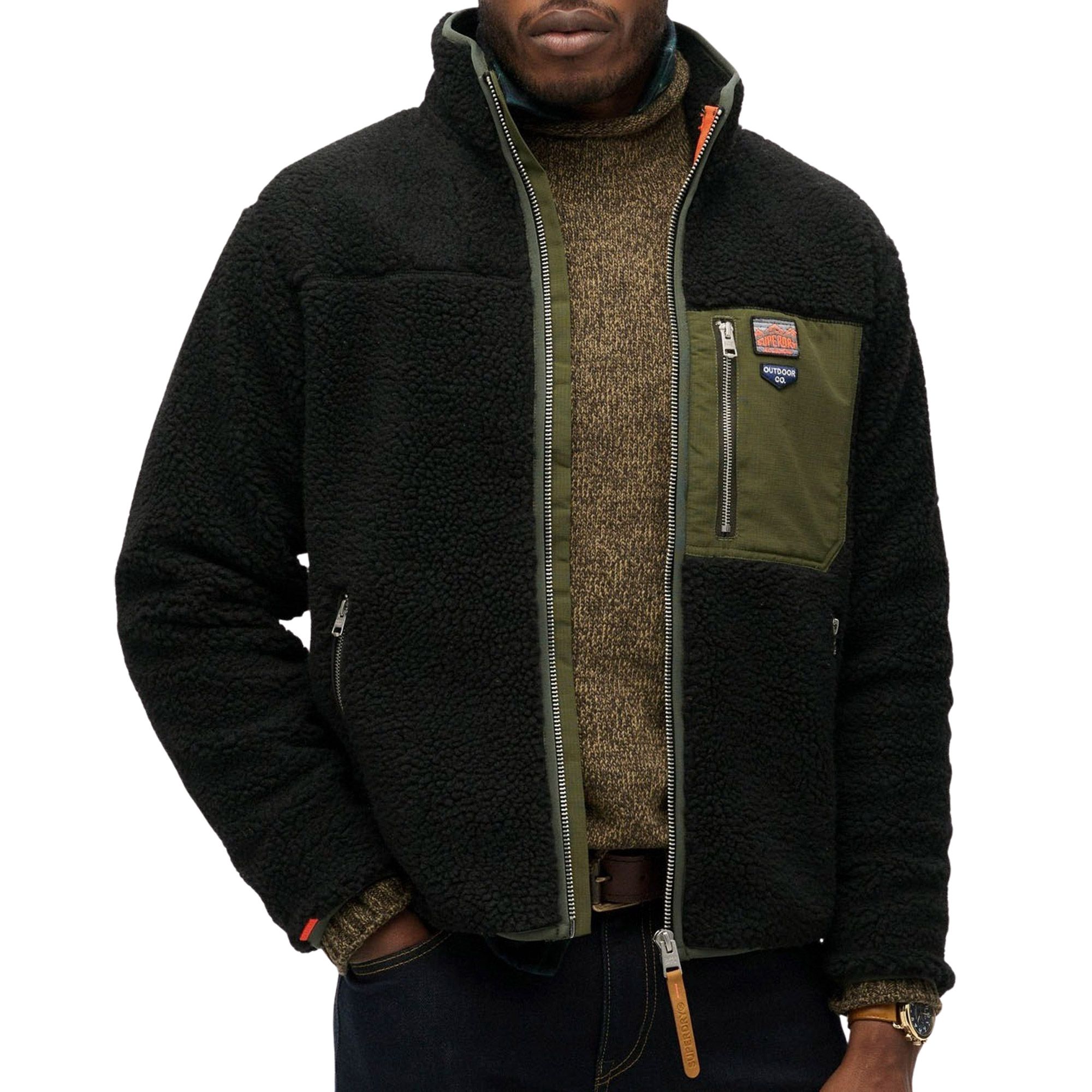 Superdry Vintage Retro Full Zip Fleece Jas Heren