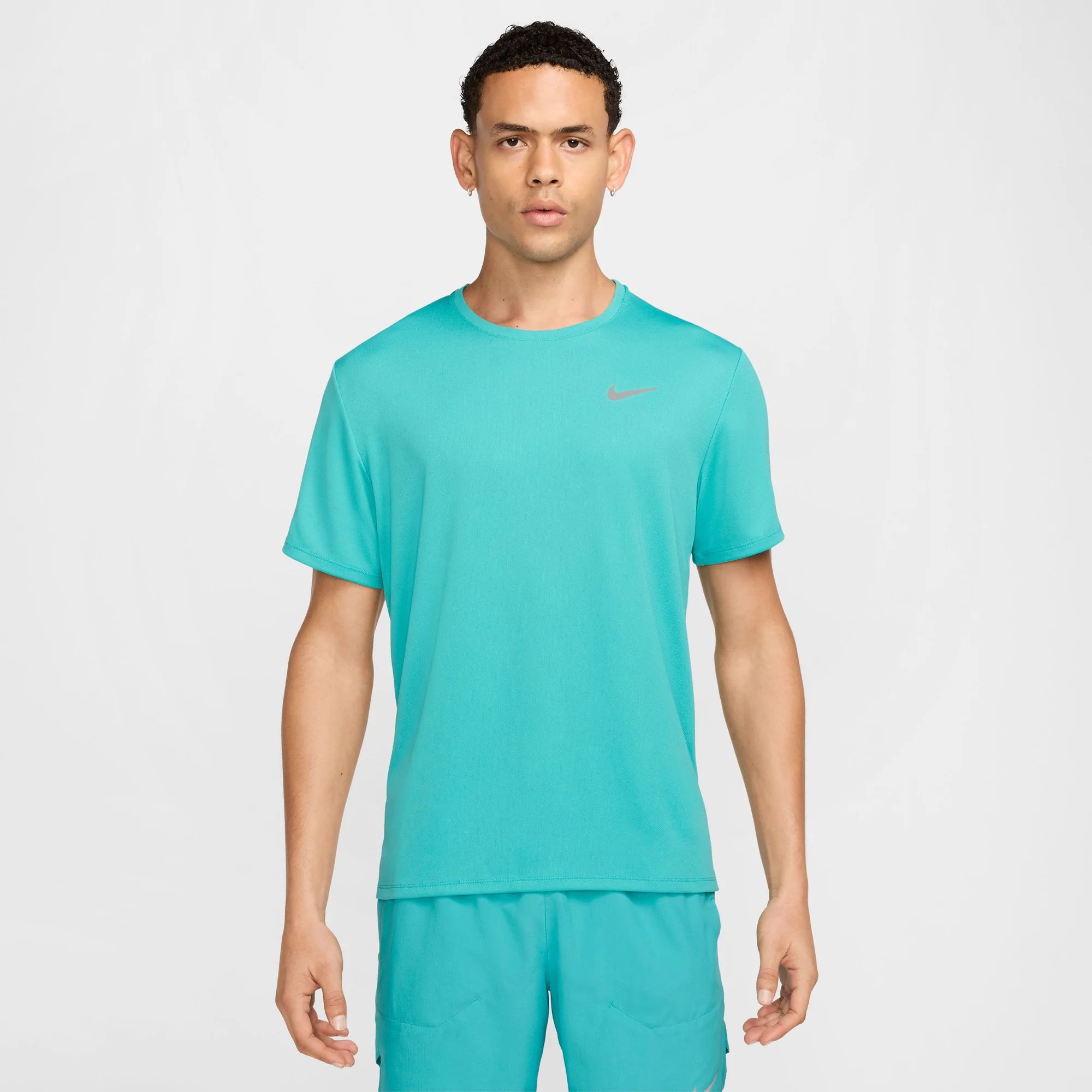 Nike miler men's dri-fit uv short-s hardloop t-shirt korte mouw zomer heren -