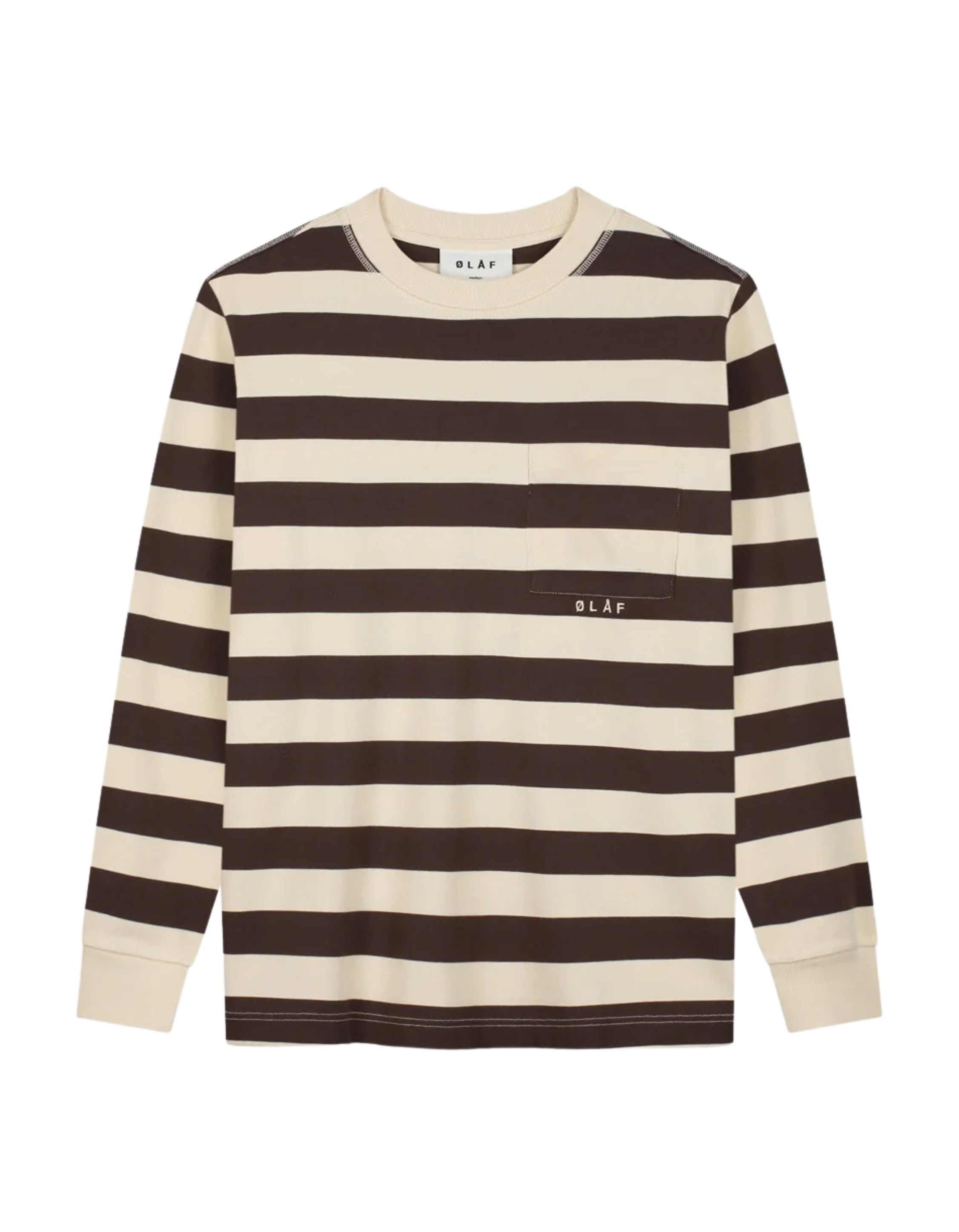 Olaf Hussein Striped rib crewneck sweaters m220204