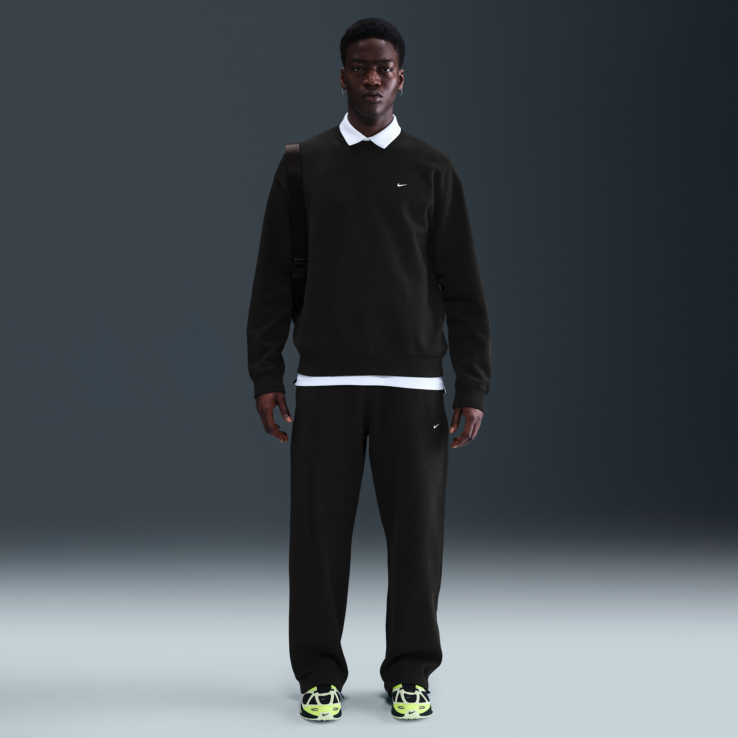 Nike Solo Swoosh Open Hem Fleece Pants, zwart