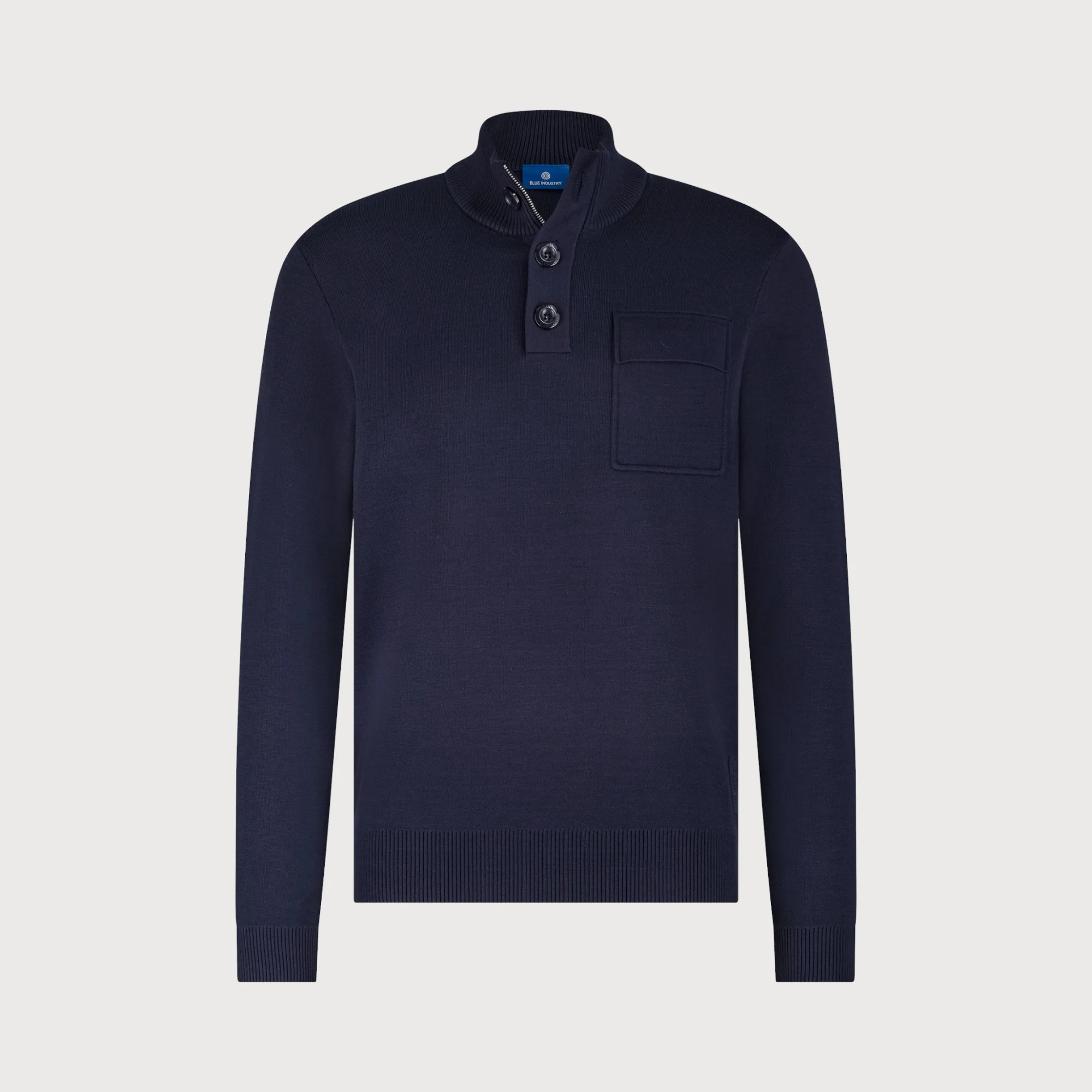 Blue Industry De pullover met knoop- en ritssluiting |