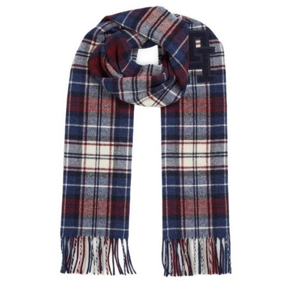 Tommy Hilfiger Heren sjaal met monogramkwastje