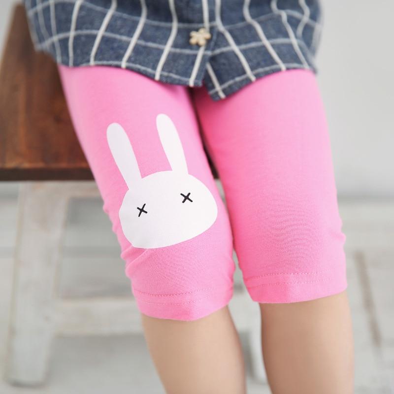 Topzeros Meisjes zomer leggings kinderen knielengte broek leggings broek elastische suikerspin kleur kinderen capris meisje skinny broek 110