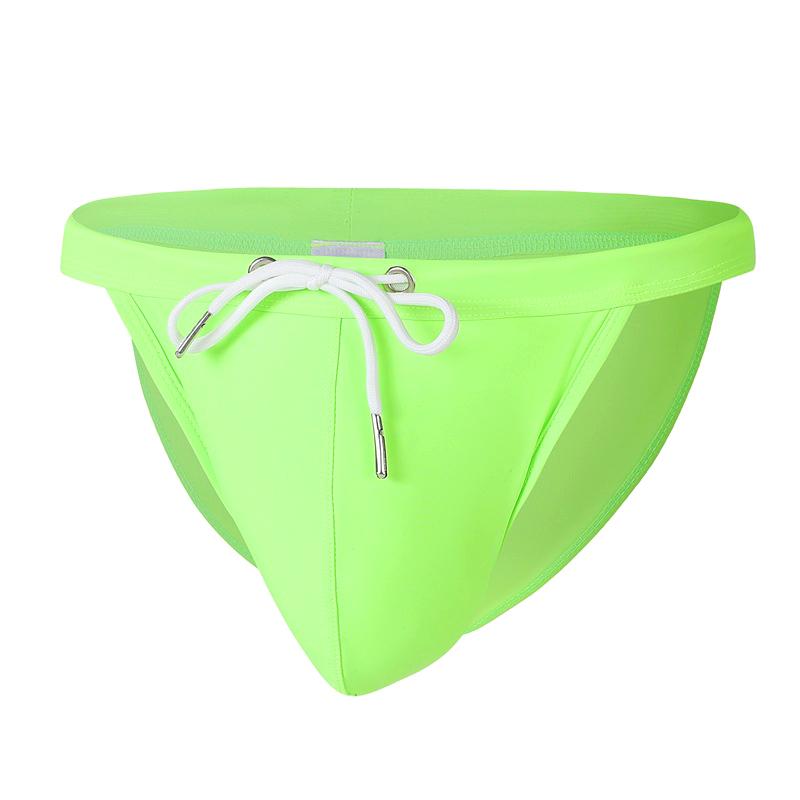 1Traveling Heren Zomer Kleding Trekkoord Sexy Effen Kleur Comfortabele Stof Zwembroek Strand Badpak Driehoekig Zwempak XL
