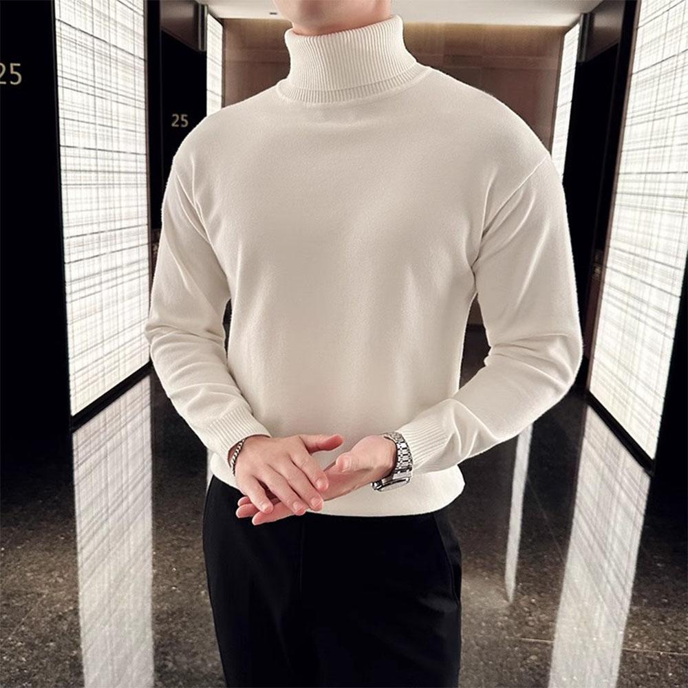 King Billion Koreaanse Trend Herfst Winter Truien Heren Truien Fleece Voering Turtleneck Gebreide Sweatshirt Warme Onderkant Shirts L