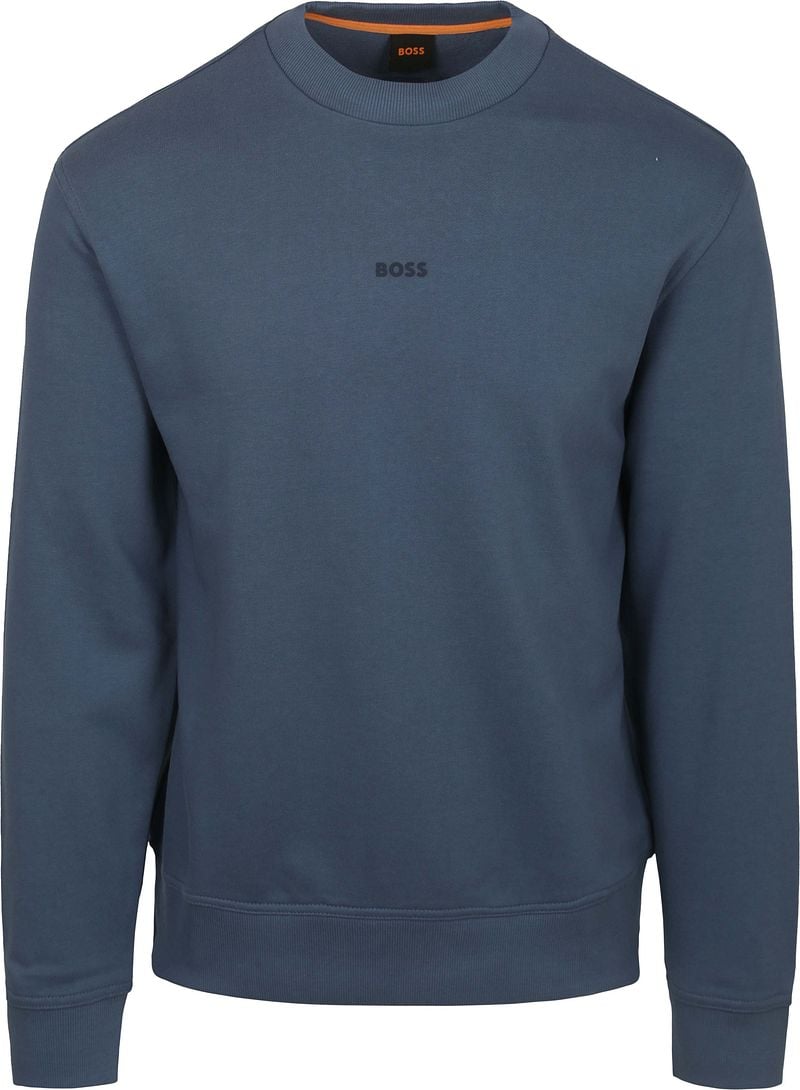 Boss Trui Smallcrew Blauw