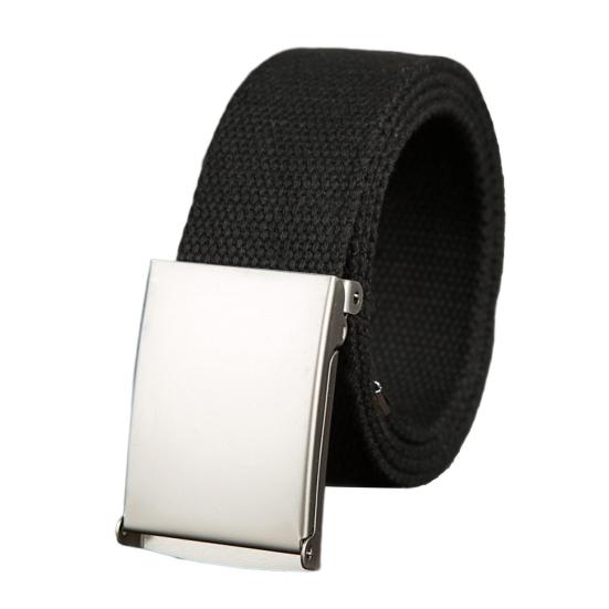 Mieshangle Tailleriem Prachtig cadeau Comfortabel canvas Brede metalen gesp Broekriem Kostuumaccessoire 130cm