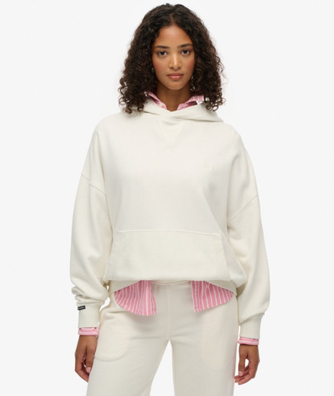 Superdry Studios Relaxed Hoodie White