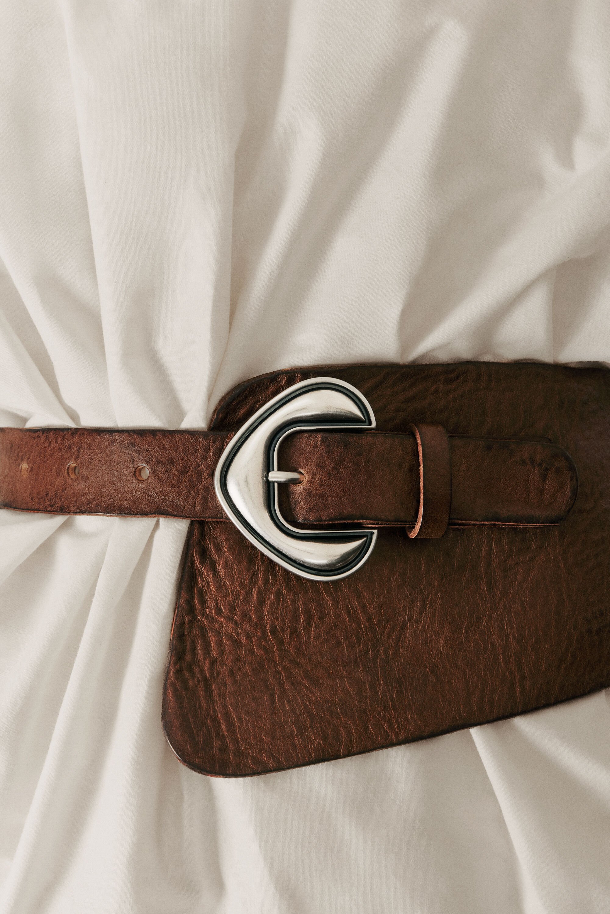 Desigual Leren tailleband studio - BROWN
