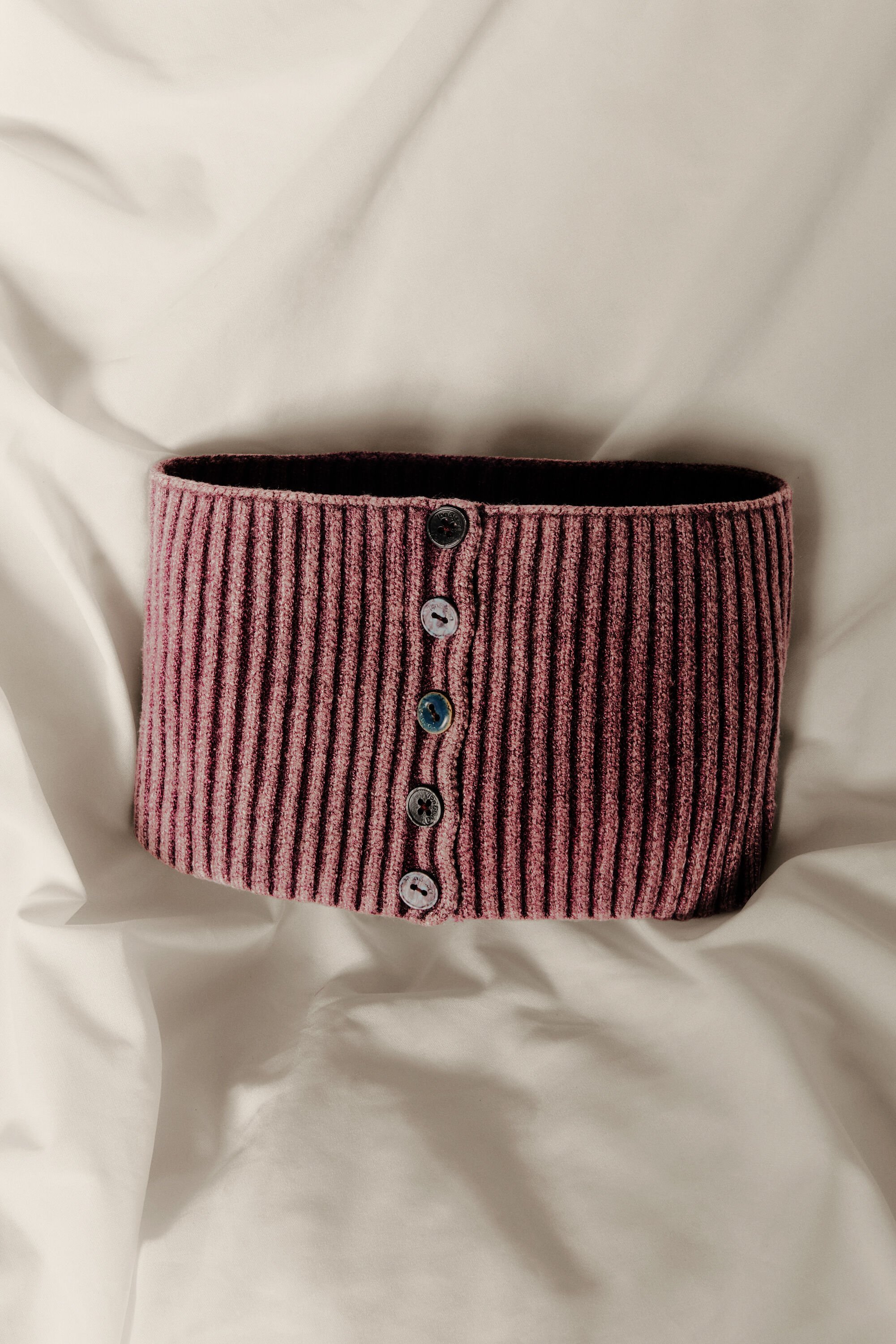 Desigual Circulaire sjaal met knopen studio - RED