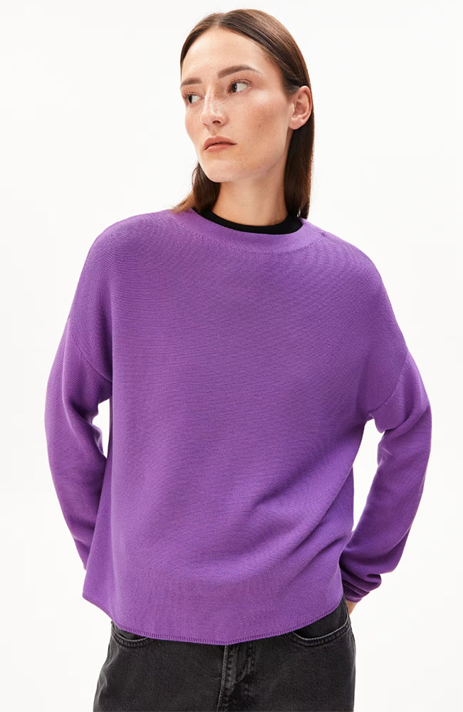 ARMEDANGELS Damen vegan Pullover Merinaa Orchidee Lila