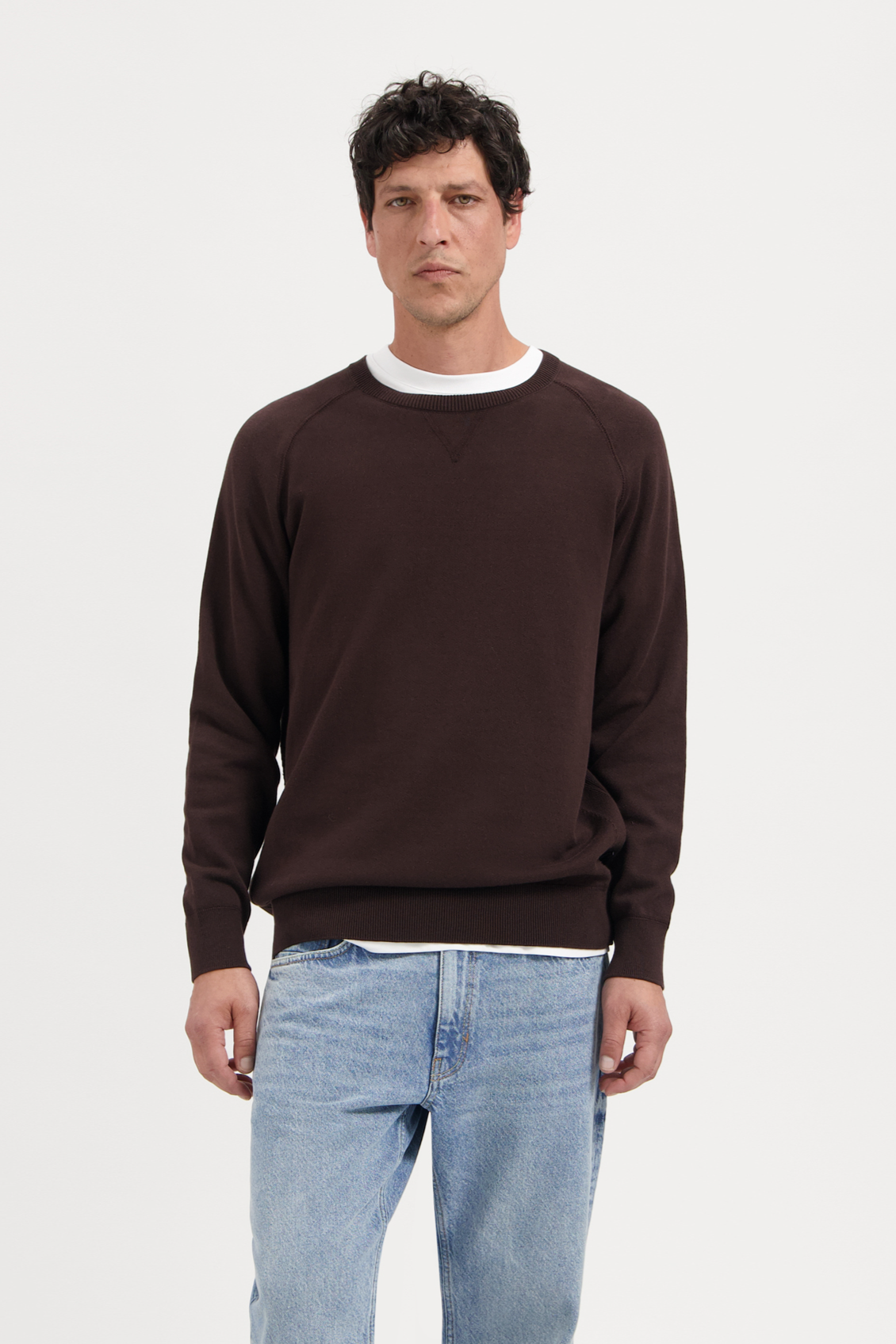 Kuyichi Herren vegan Strickpullover Noel Dunkelbraun