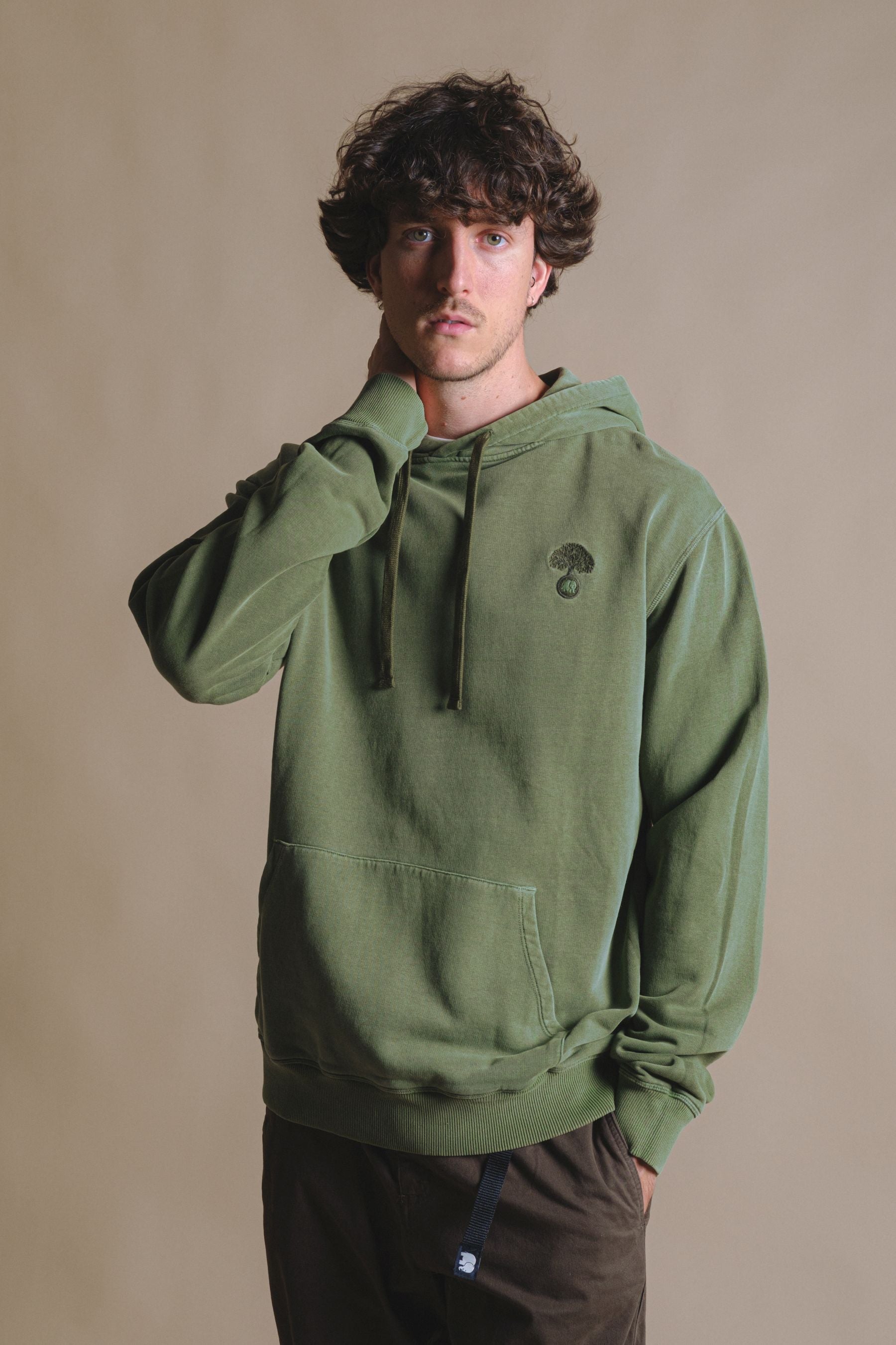 Trendsplant Herren vegan Hoodie Heavyweight Aroes Oak Green
