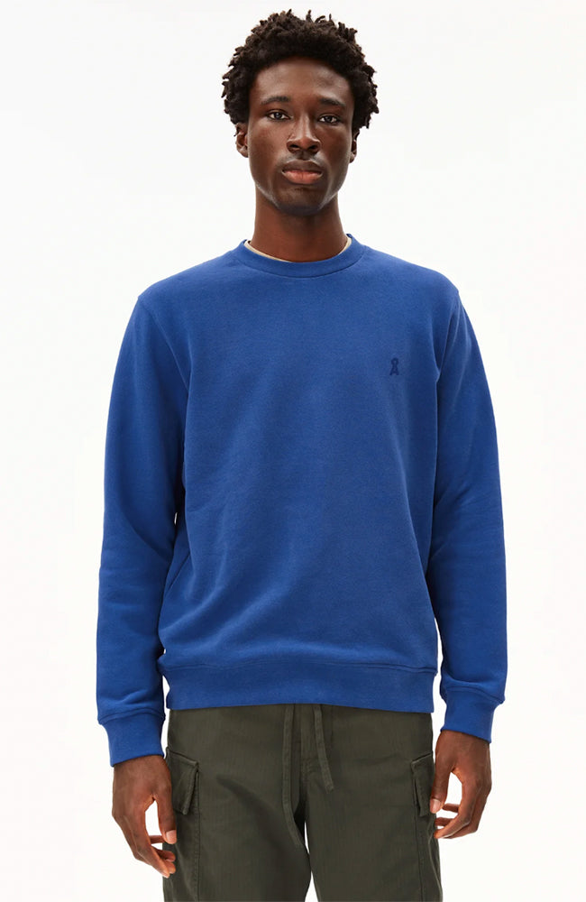 ARMEDANGELS Herren vegan Sweatshirt Baaro Dark Morning Blue