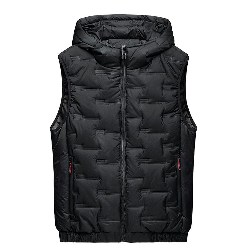 Peace RW Heren herfst en winter capuchon warm vest grote maat casual mouwloos vest gewatteerde katoenen vest tops 8XL