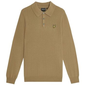 Lyle & Scott Polo Shirt Lange Mouw Lyle & Scott KN2113V COTTON MERINOS POLO-X851 TIGERS EYES