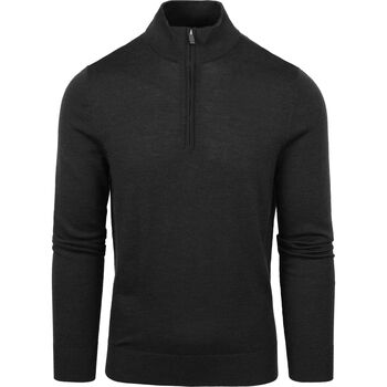 Suitable Sweater  Merino Half Zip Trui Antraciet
