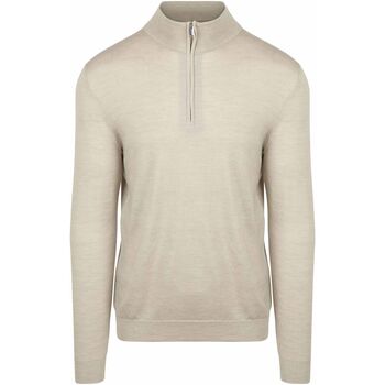 Profuomo Sweater  Half Zip Pullover Merinowol Beige