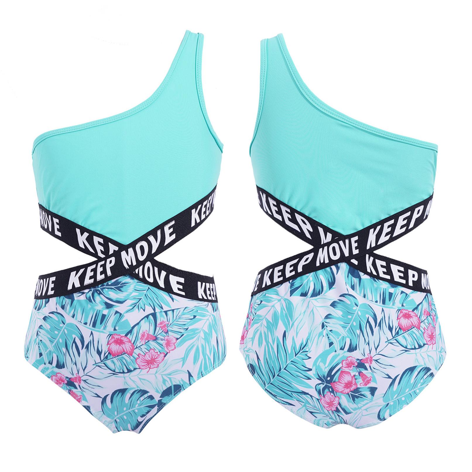 Daenrui Badpak voor meisjes Badmode uit één stuk Bikini Tankini Kinderbadpak 10-12 Years