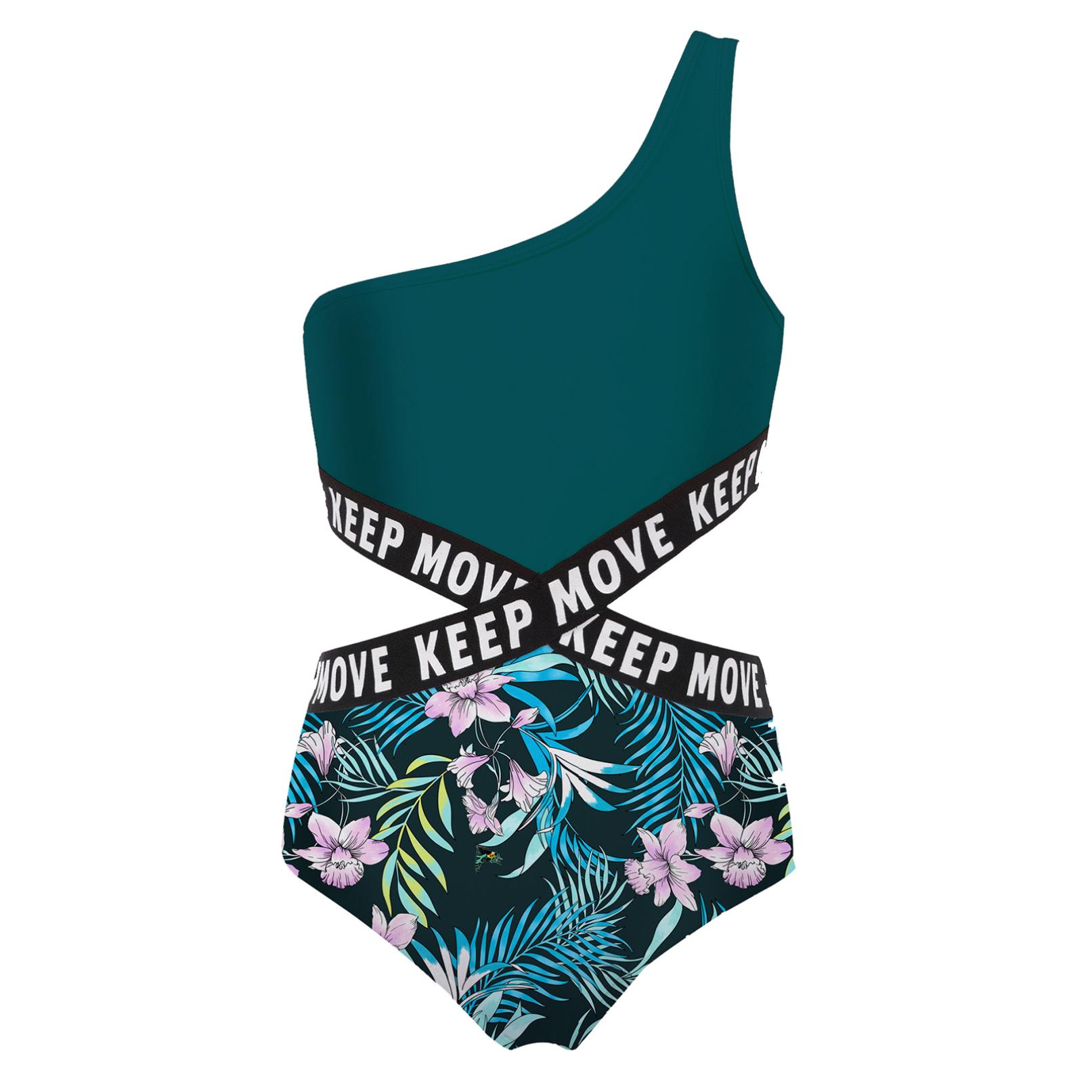 Daenrui Badpak voor meisjes Badmode uit één stuk Bikini Tankini Kinderbadpak 10-12 Years