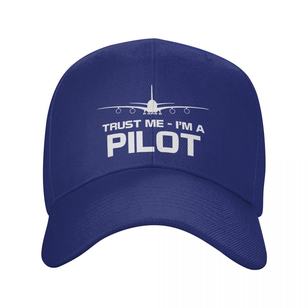 Kiki Cap Trust Me IM A Pilot Baseball Cap Outdoor Verstelbaar Vliegtuig Vliegvliegtuig Luchtvaart Cadeau Papa Hoed Zomerhoeden Snapback Caps Adjustable Cap
