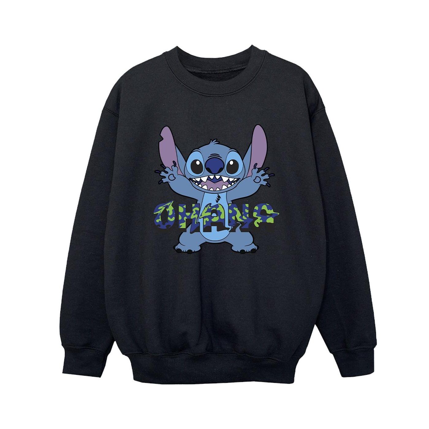 Disney Lilo en Stitch Ohana blauw Glitch sweatshirt voor jongens 9-11 Years