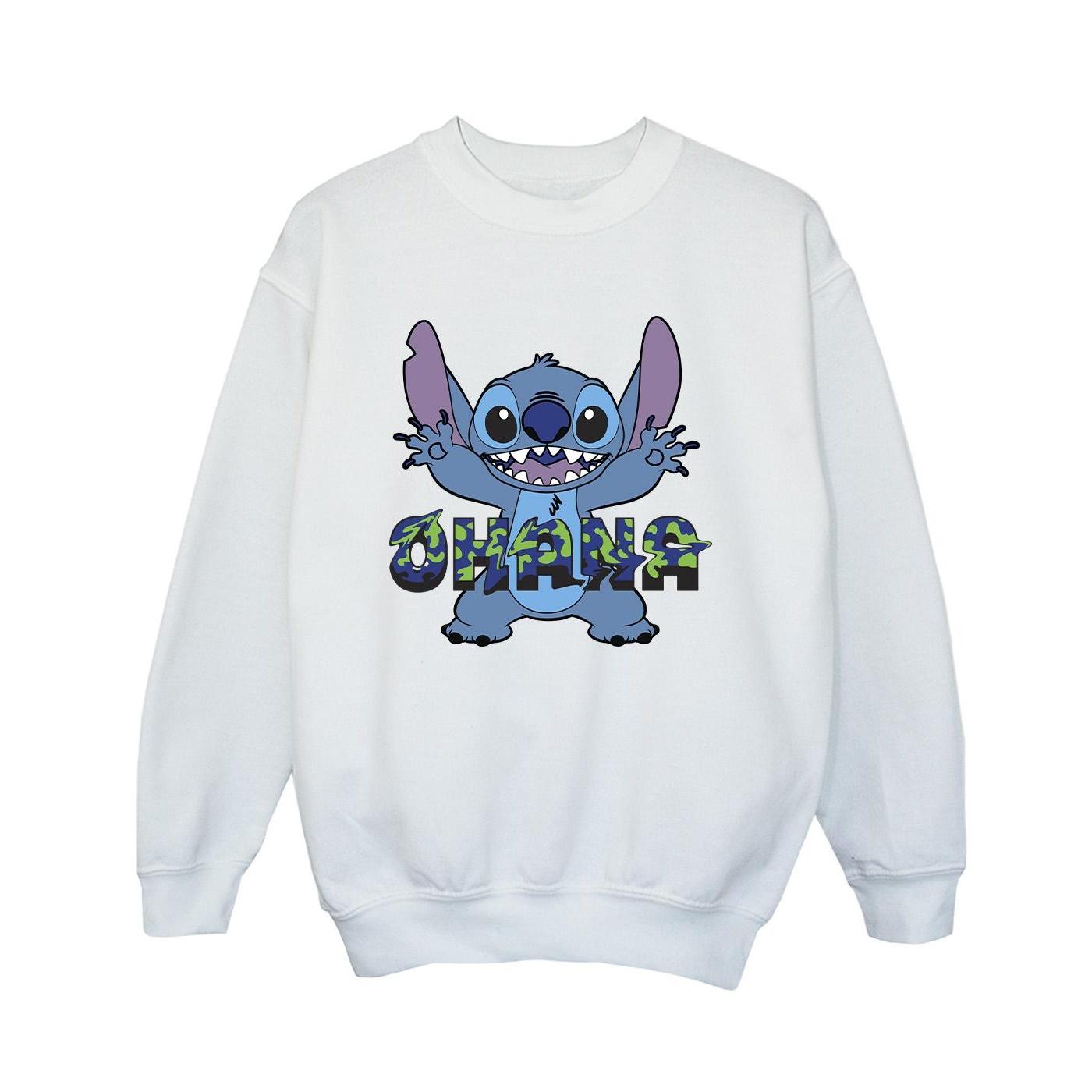 Disney Lilo en Stitch Ohana blauw Glitch sweatshirt voor jongens 12-13