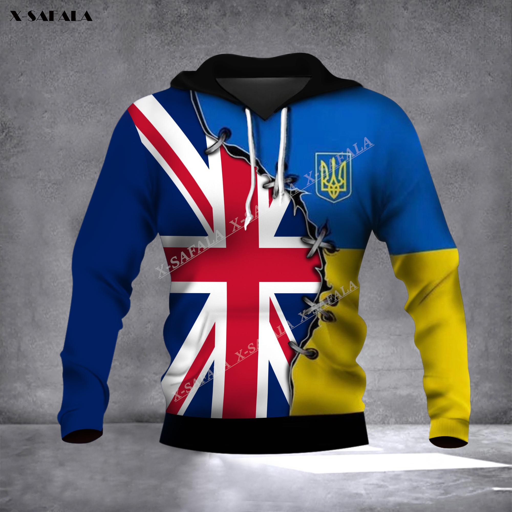 TIP723 OEKRAÏNE KAART VLAG Half Finland 3D Print heren Hoodie Trui Mannen Sweatshirt Met Capuchon Jersey Trainingspakken Uitloper Lente Herfst Jas M