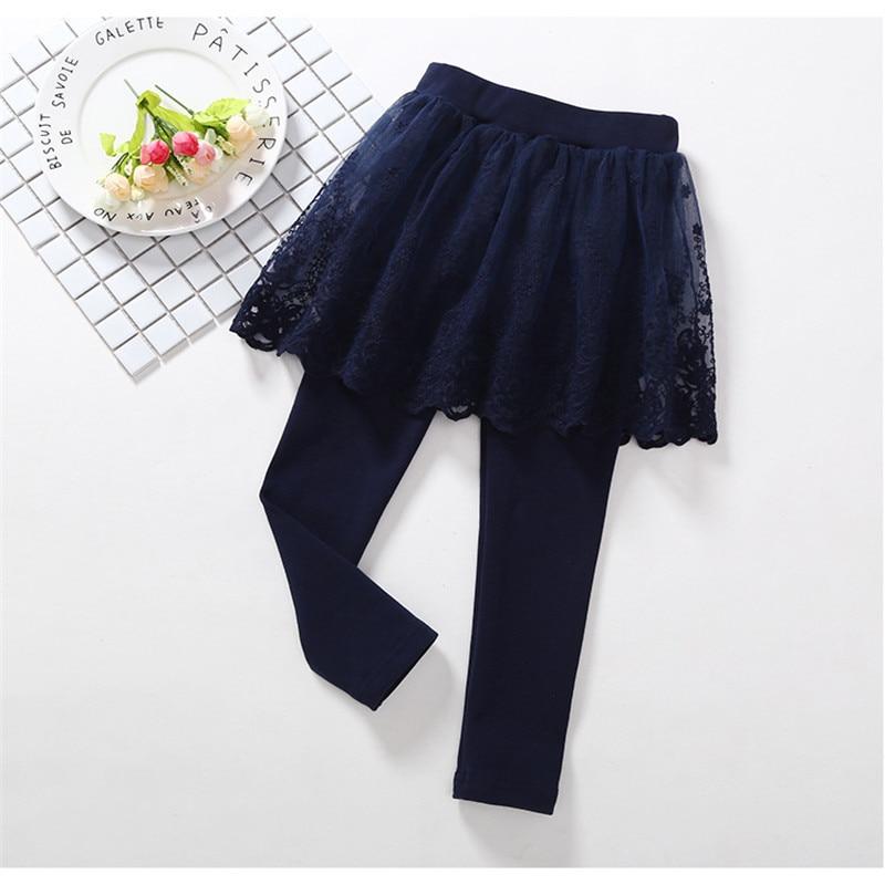 Topzeros Katoenen babymeisjesleggings Kant Prinsesrok-broek Lente Herfst Kinderen Slanke rokbroek Kinderkleding 110