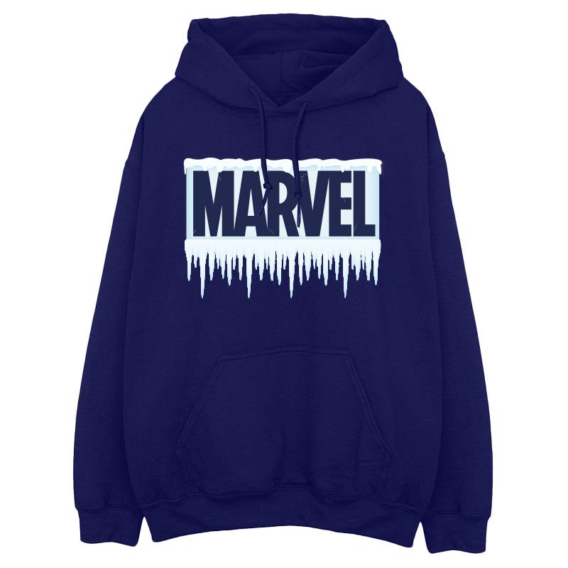 Marvel heren hoodie met ijspegellogo L marineblauwe kleur