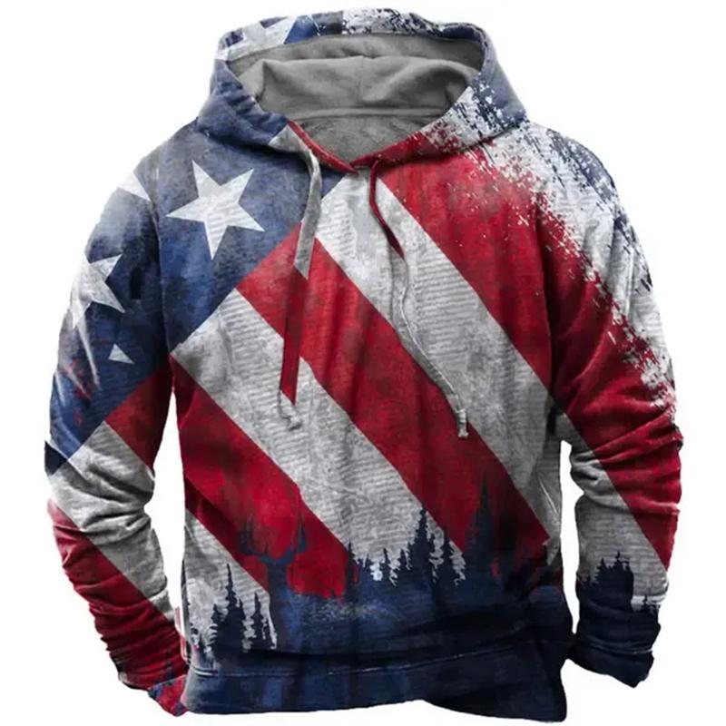 ETST 012 Mode Amerikaanse vlag print hoodies voor mannen Hip Hop trend Harajuku Vintage kleding Lente en herfst Nieuw binnen Sweatshirts Oversized tops 5XL