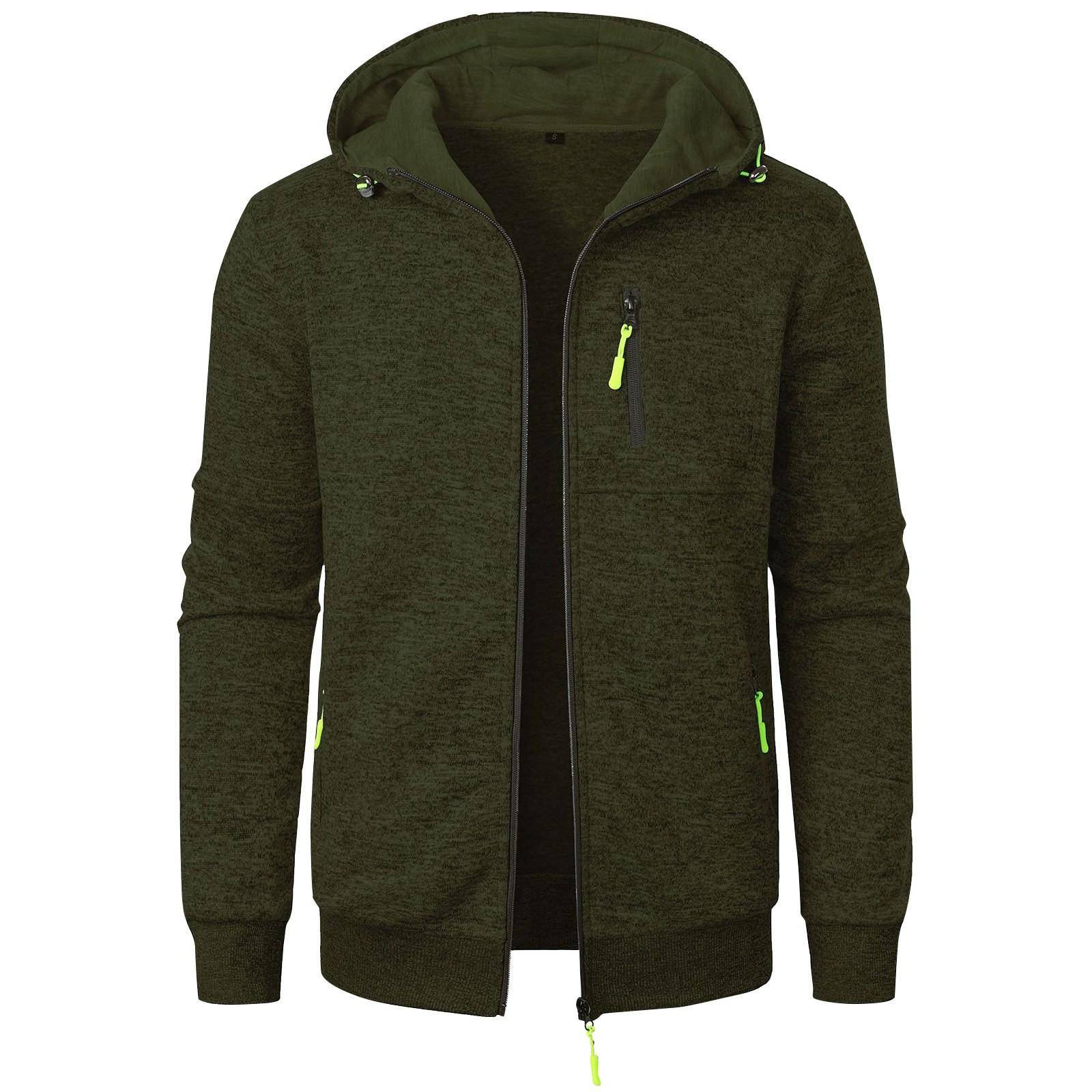 ZuiBaDuDu Heren lente herfst capuchon dunne fluwelen losse grote maten trui jas vest top jas L