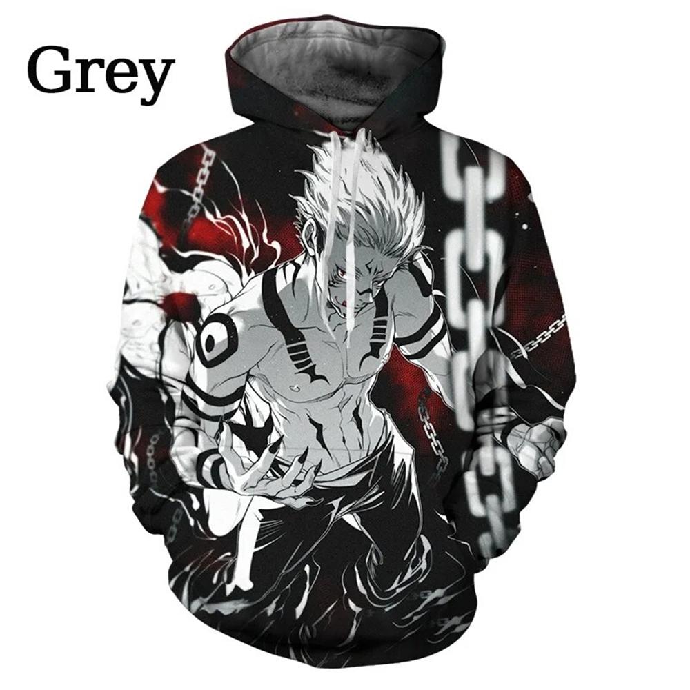 ETST 009 Anime Manga Jujutsu Kaisen Patroon Heren Hoodie Satoru Gojo Sweatshirt 3D Print Heren Hoodie Mode Pullover Nieuwe Herenkleding S
