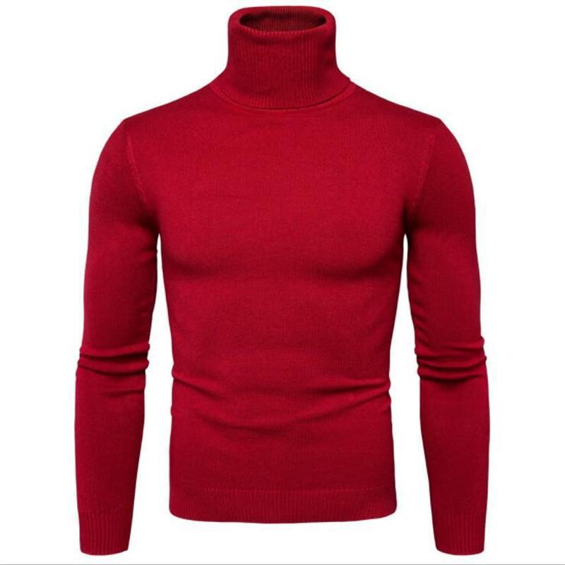 Get one 2024 Heren Slim Fit Turtleneck Trui voor grensoverschrijdende handel, Herfst/Winterwarmte. Large