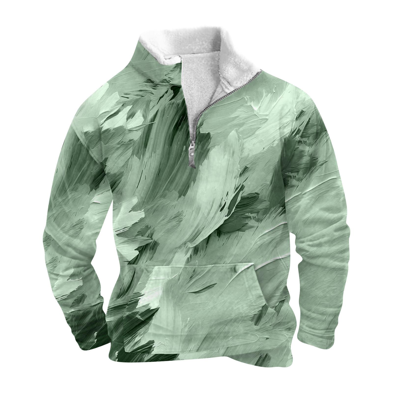 ZuiBaDuDu Lente en herfst herensweatshirt met staande kraag is outdoor casual truien tops XXXXL
