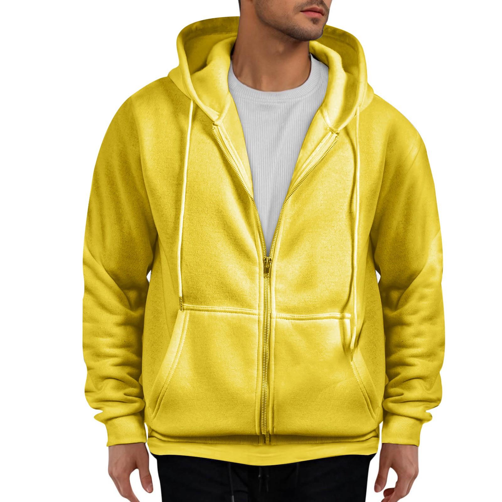 YaseHasaki Heren Hoodie met trekkoord, lange mouwen, hoodie, sweatshirt met volledige ritssluiting, casual hoodie met zak XL