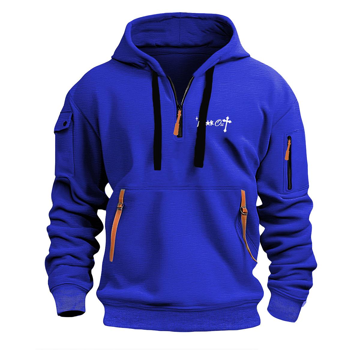 FEGKZLI Fashion Nieuwe herenhoodie Kwartrits Hoodies Zak Sport & Outdoor Streetwear Cool Casual Lente Herfst Kleding Hoodies Sweatshirts L