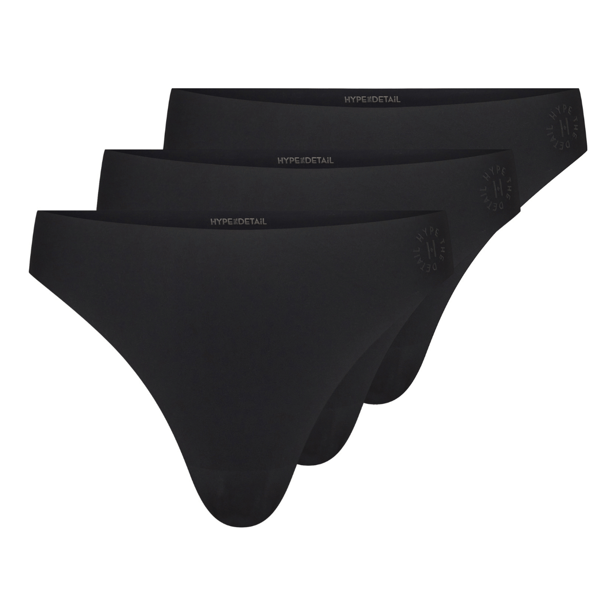 Hype The Detail 3-pack g-string, zwart