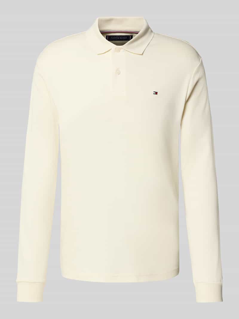 Tommy Hilfiger Poloshirt met lange mouwen L/S LIQUID COTTON REG POLO met jersey en merklabel