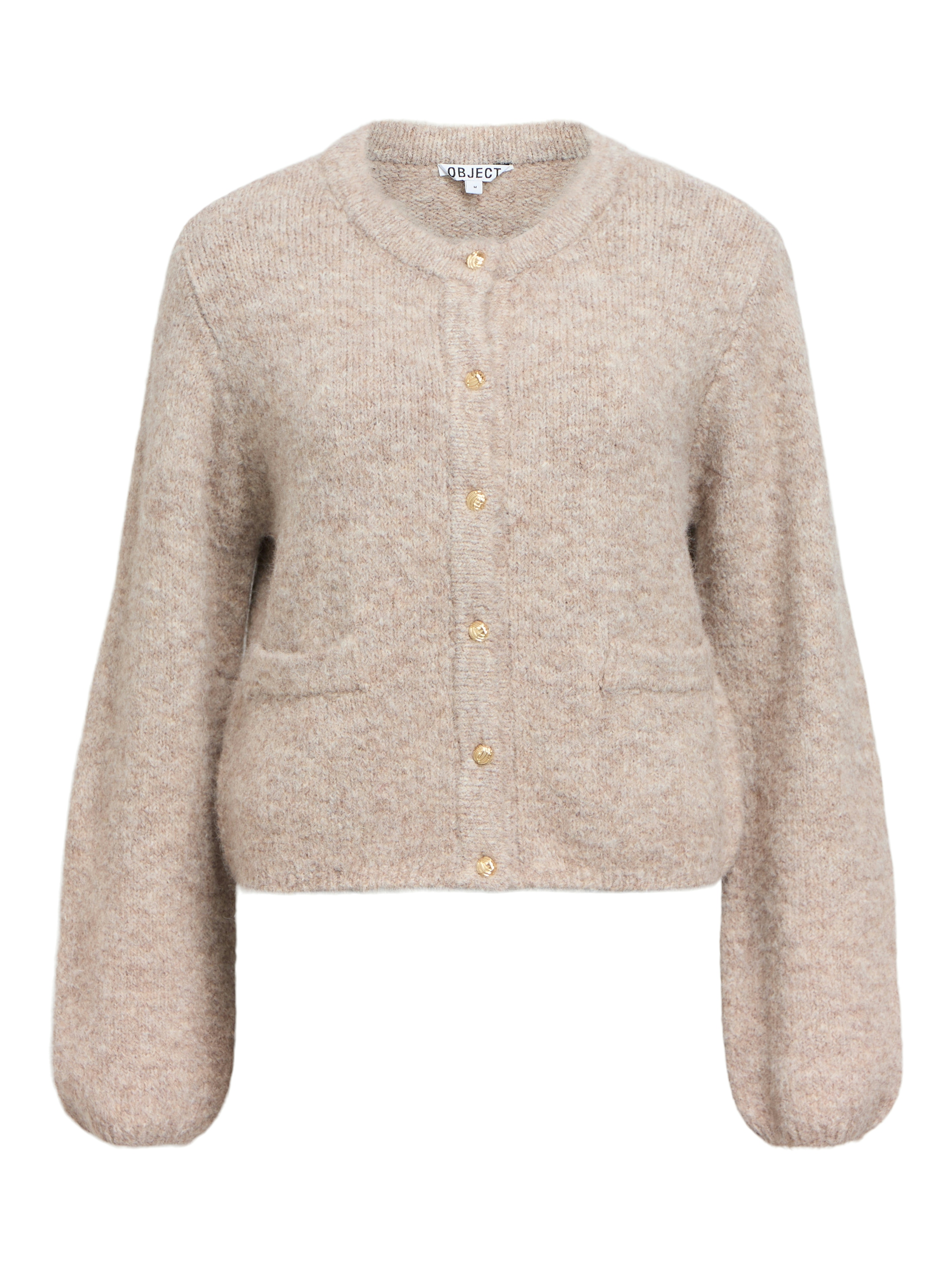 Object objsaggia re l/s knit cardigan noos 23046886 humus