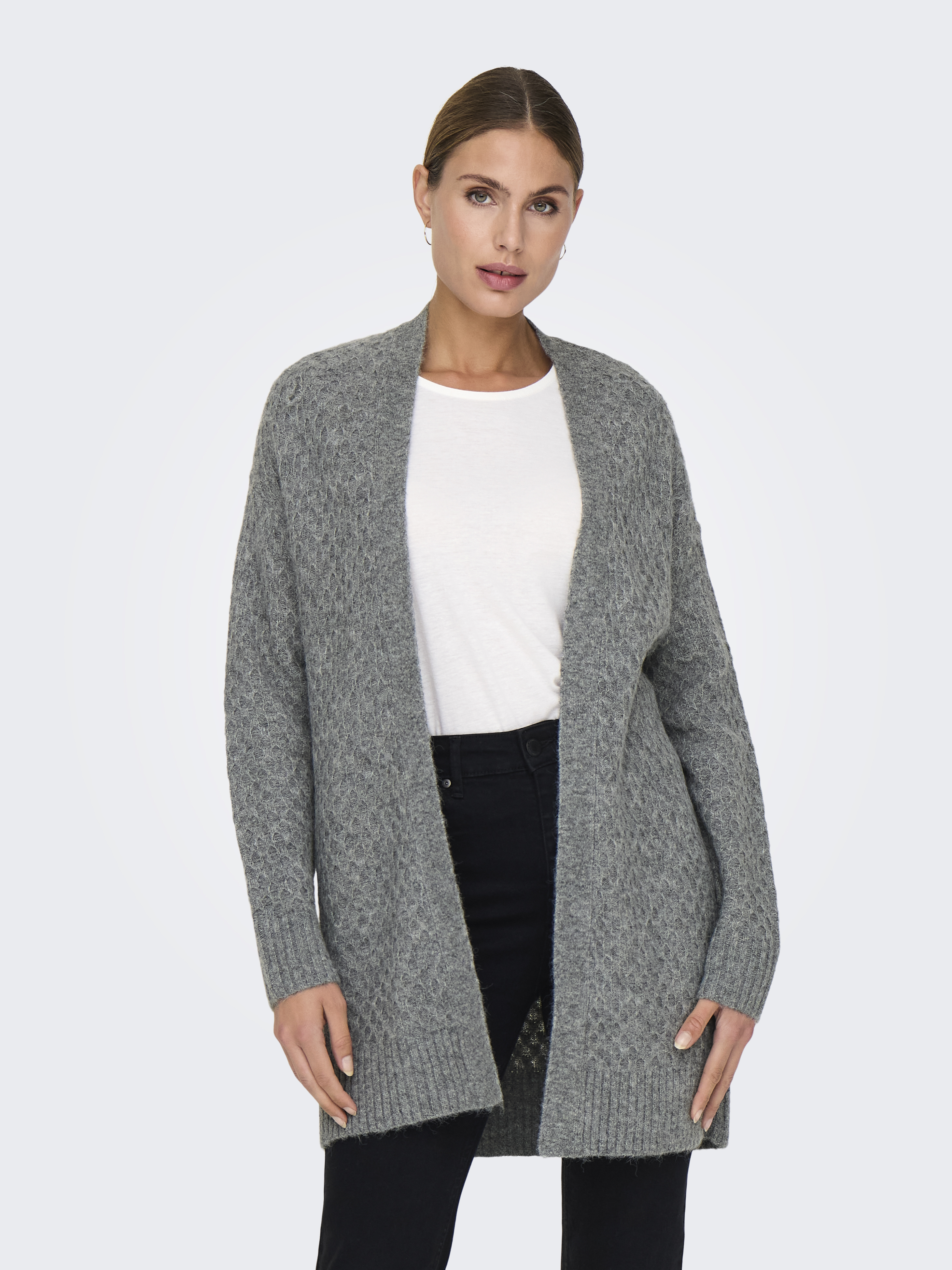 Jacqueline de Yong Jdybigum l/s long open cardigan knt