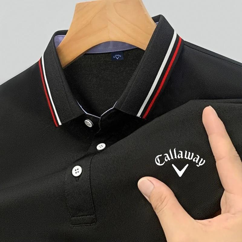 Callaway Geborduurde 2025 Nieuwe Zomer Poloshirt voor Heren Hoge Kwaliteit Casual Comfortabel en Ademend T-shirt met Korte Mouwen voor Heren XL