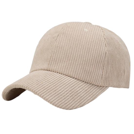 Mayshowou Corduroy honkbalpet met grote rand, dikke strepen, textuur, pet met klep, effen kleur, verstelbare omtrek, wandel-, reis- en winkelhoed