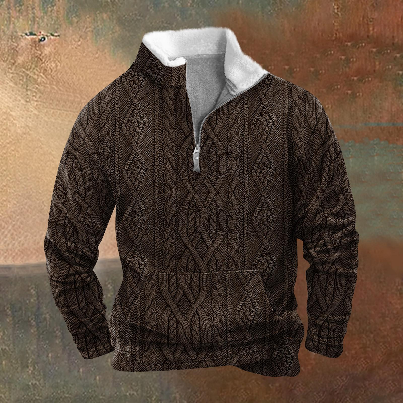 Katie Lente en heren staande kraag sweatshirt is outdoor casual truien tops M