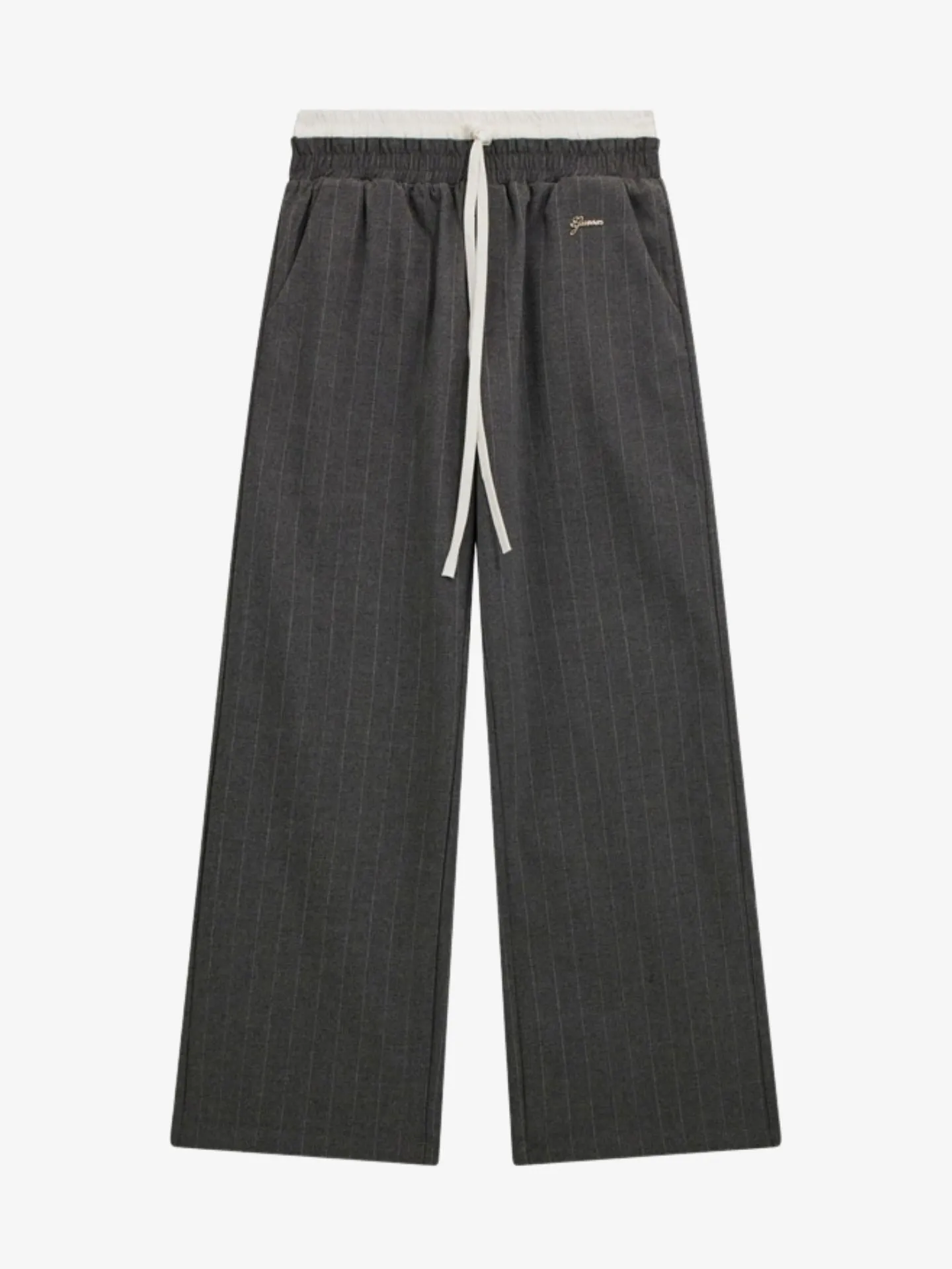 Guess Meisjes broek pinstripe light grey melange