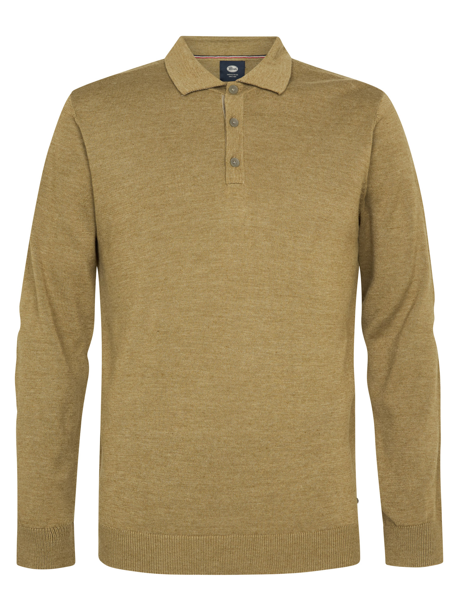 Petrol Industries men knitwear polo m-3050-kwc204 7146 tan