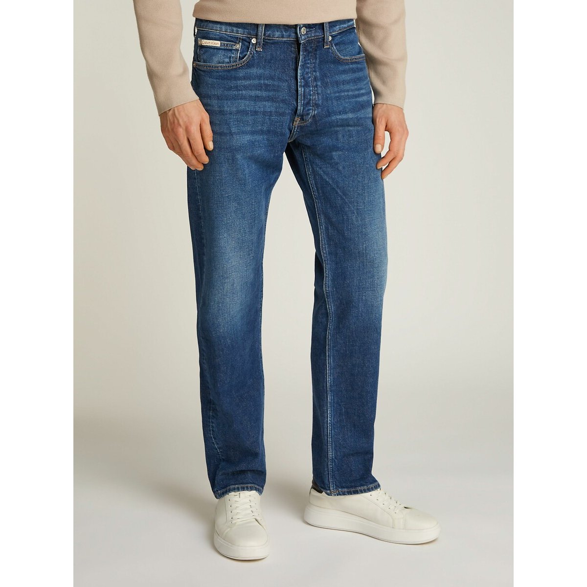 Calvin Klein Straight jeans STANDARD STRAIGHT Muntzakje, logo borduursel