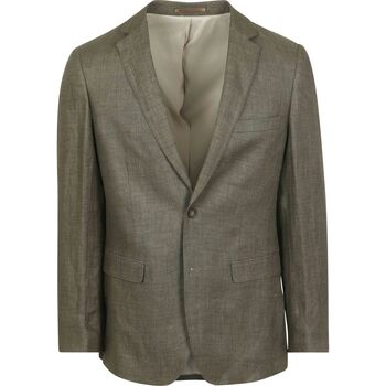 Suitable Blazer  Blazer Linnen Panama Olijfgroen