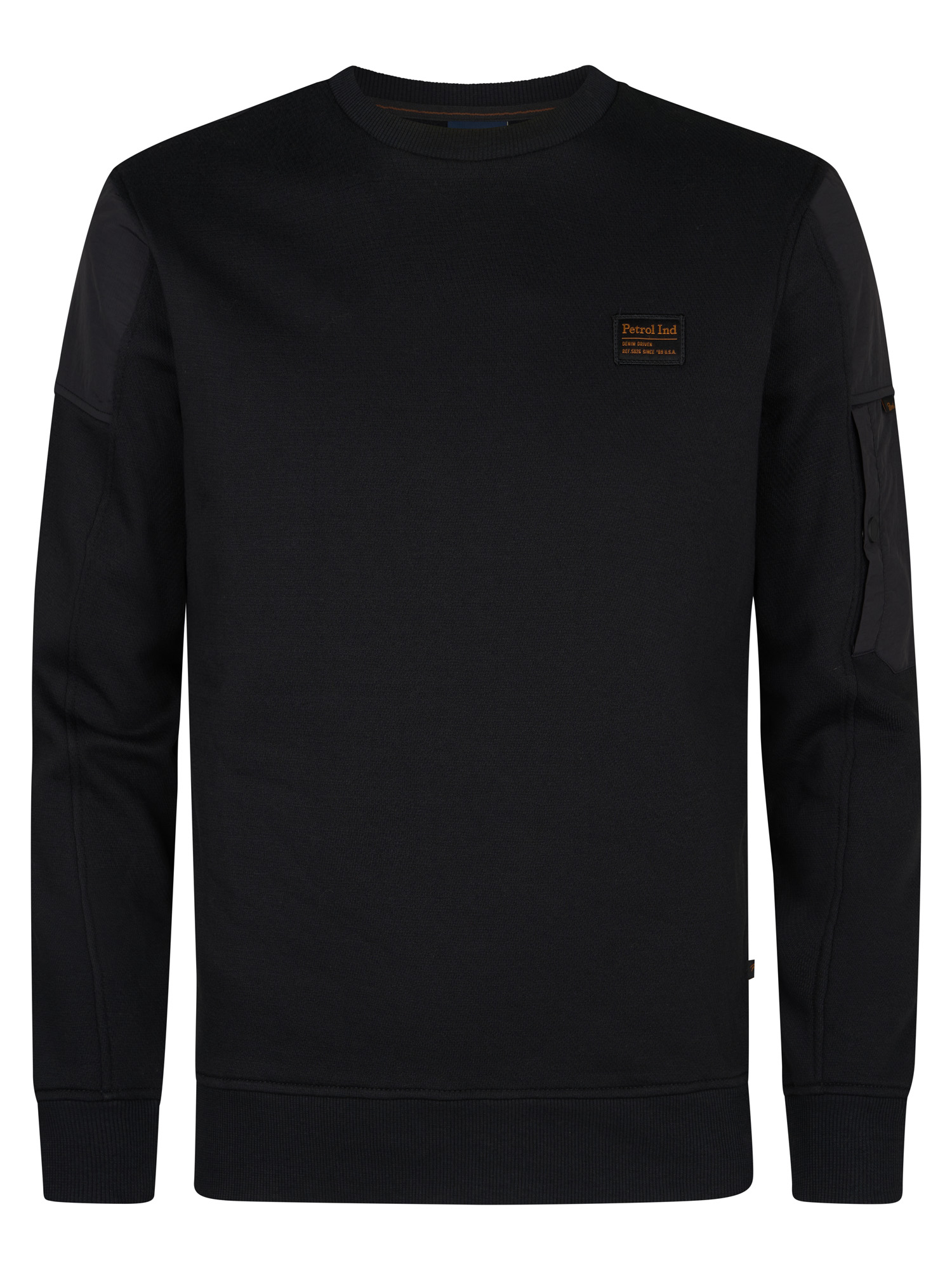 Petrol Industries men sweater round neck m-3050-swr322 9111 deep black